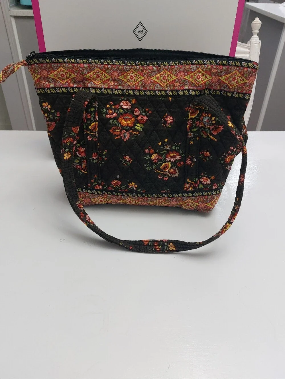 Vera Bradley Vintage Chocolate Villager tote NWT RARE!